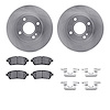 6312-54198 Brake Rotors with 3000-Series Ceramic Brake Pads Kit with Hardware, 2011-2019 Ford/Lincoln/Mercury/Mazda, Position: F - image 1