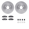 6312-54199 Brake Rotors with 3000-Series Ceramic Brake Pads Kit with Hardware, 2005-2010 Ford/Lincoln/Mercury/Mazda, Position: F - image 1