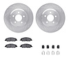 6312-54200 Brake Rotors with 3000-Series Ceramic Brake Pads Kit with Hardware, 2005-2014 Ford/Lincoln/Mercury/Mazda, Position: F - image 1