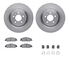 6312-54201 Brake Rotors with 3000-Series Ceramic Brake Pads Kit with Hardware, 2011-2014 Ford/Lincoln/Mercury/Mazda, Position: F - image 1