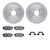 6312-54202 Brake Rotors with 3000-Series Ceramic Brake Pads Kit with Hardware, 2005-2014 Ford/Lincoln/Mercury/Mazda, Position: R - image 1