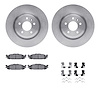 6312-54204 Brake Rotors with 3000-Series Ceramic Brake Pads Kit with Hardware, 2009-2010 Ford/Lincoln/Mercury/Mazda, Position: F - image 1