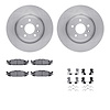 6312-54205 Brake Rotors with 3000-Series Ceramic Brake Pads Kit with Hardware, 2011-2019 Ford/Lincoln/Mercury/Mazda, Position: F - image 1