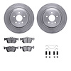 6312-54221 Brake Rotors with 3000-Series Ceramic Brake Pads Kit with Hardware, 2013-2020 Ford/Lincoln/Mercury/Mazda, Position: R - image 1