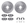 6312-54223 Brake Rotors with 3000-Series Ceramic Brake Pads Kit with Hardware, 2014-2019 Ford/Lincoln/Mercury/Mazda, Position: F - image 1