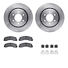 6312-54224 Brake Rotors with 3000-Series Ceramic Brake Pads Kit with Hardware, 2010-2021 Ford/Lincoln/Mercury/Mazda, Position: F - image 1
