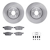 6312-54226 Brake Rotors with 3000-Series Ceramic Brake Pads Kit with Hardware, 2013-2019 Ford/Lincoln/Mercury/Mazda, Position: F - image 1