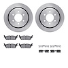 6312-54229 Brake Rotors with 3000-Series Ceramic Brake Pads Kit with Hardware, 2015-2017 Ford/Lincoln/Mercury/Mazda, Position: R - image 1