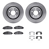 6312-54231 Brake Rotors with 3000-Series Ceramic Brake Pads Kit with Hardware, 2015-2020 Ford/Lincoln/Mercury/Mazda, Position: F - image 1