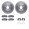 6312-54232 Brake Rotors with 3000-Series Ceramic Brake Pads Kit with Hardware, 2015-2021 Ford/Lincoln/Mercury/Mazda, Position: R - image 1