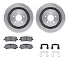 6312-54233 Brake Rotors with 3000-Series Ceramic Brake Pads Kit with Hardware, Fits Select Ford/Lincoln/Mercury/Mazda, Position: - image 1