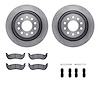 6312-55005 Brake Rotors with 3000-Series Ceramic Brake Pads Kit with Hardware, 2003-2011 Ford/Lincoln/Mercury/Mazda, Position: R - image 1