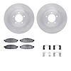 6312-55007 Brake Rotors with 3000-Series Ceramic Brake Pads Kit with Hardware, 2003-2005 Ford/Lincoln/Mercury/Mazda, Position: F - image 1