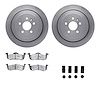 6312-55008 Brake Rotors with 3000-Series Ceramic Brake Pads Kit with Hardware, 2013-2016 Ford/Lincoln/Mercury/Mazda, Position: R - image 1