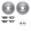 6312-55009 Brake Rotors with 3000-Series Ceramic Brake Pads Kit with Hardware, Fits Select Ford/Lincoln/Mercury/Mazda, Position: - image 1