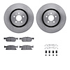 6312-55010 Brake Rotors with 3000-Series Ceramic Brake Pads Kit with Hardware, 2015-2020 Ford/Lincoln/Mercury/Mazda, Position: F - image 1