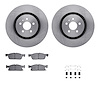 6312-55011 Brake Rotors with 3000-Series Ceramic Brake Pads Kit with Hardware, 2017-2020 Ford/Lincoln/Mercury/Mazda, Position: F - image 1