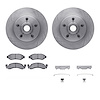 6312-56002 Brake Rotors with 3000-Series Ceramic Brake Pads Kit with Hardware, 1974-1979 Ford/Lincoln/Mercury/Mazda, Position: F - image 1