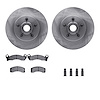 6312-56005 Brake Rotors with 3000-Series Ceramic Brake Pads Kit with Hardware, 1981-1991 Ford/Lincoln/Mercury/Mazda, Position: F - image 1