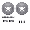 6312-56006 Brake Rotors with 3000-Series Ceramic Brake Pads Kit with Hardware, 1991-1994 Ford/Lincoln/Mercury/Mazda, Position: F - image 1