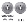 6312-56007 Brake Rotors with 3000-Series Ceramic Brake Pads Kit with Hardware, 1990-1991 Ford/Lincoln/Mercury/Mazda, Position: F - image 1
