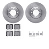 6312-56011 Brake Rotors with 3000-Series Ceramic Brake Pads Kit with Hardware, 1970-1977 Ford/Lincoln/Mercury/Mazda, Position: F - image 1