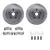 6312-56017 Brake Rotors with 3000-Series Ceramic Brake Pads Kit with Hardware, 1979-1991 Ford/Lincoln/Mercury/Mazda, Position: F - image 1