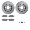 6312-56020 Brake Rotors with 3000-Series Ceramic Brake Pads Kit with Hardware, 1998-2002 Ford/Lincoln/Mercury/Mazda, Position: F - image 1