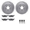 6312-56022 Brake Rotors with 3000-Series Ceramic Brake Pads Kit with Hardware, 1991-1995 Ford/Lincoln/Mercury/Mazda, Position: R - image 1