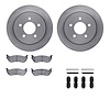 6312-56025 Brake Rotors with 3000-Series Ceramic Brake Pads Kit with Hardware, 1996-2002 Ford/Lincoln/Mercury/Mazda, Position: R - image 1
