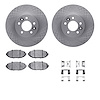 6312-56026 Brake Rotors with 3000-Series Ceramic Brake Pads Kit with Hardware, 1998-2002 Ford/Lincoln/Mercury/Mazda, Position: F - image 1
