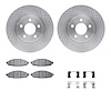 6312-56033 Brake Rotors with 3000-Series Ceramic Brake Pads Kit with Hardware, 2003-2011 Ford/Lincoln/Mercury/Mazda, Position: F - image 1