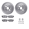 6312-58001 Brake Rotors with 3000-Series Ceramic Brake Pads Kit with Hardware, 1986-1989 Acura/Honda, Position: Rear - image 1