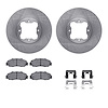 6312-58007 Brake Rotors with 3000-Series Ceramic Brake Pads Kit with Hardware, 1992-1998 Acura/Honda, Position: Front - image 1