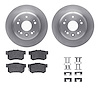 6312-58014 Brake Rotors with 3000-Series Ceramic Brake Pads Kit with Hardware, 2002-2004 Acura/Honda, Position: Rear - image 1
