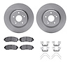 6312-58024 Brake Rotors with 3000-Series Ceramic Brake Pads Kit with Hardware, Fits Select Acura/Honda, Position: Front - image 1