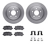 6312-58028 Brake Rotors with 3000-Series Ceramic Brake Pads Kit with Hardware, 2014-2020 Acura/Honda, Position: Rear - image 1