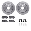6312-58029 Brake Rotors with 3000-Series Ceramic Brake Pads Kit with Hardware, 2015-2020 Acura/Honda, Position: Rear - image 1