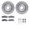 6312-58031 Brake Rotors with 3000-Series Ceramic Brake Pads Kit with Hardware, 2017-2020 Acura/Honda, Position: Front - image 1