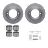 6312-59003 Brake Rotors with 3000-Series Ceramic Brake Pads Kit with Hardware, 1975-1979 Acura/Honda, Position: Front - image 1