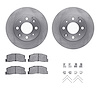 6312-59005 Brake Rotors with 3000-Series Ceramic Brake Pads Kit with Hardware, 1982-1983 Acura/Honda, Position: Front - image 1