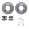 6312-59006 Brake Rotors with 3000-Series Ceramic Brake Pads Kit with Hardware, 1976-1981 Acura/Honda, Position: Front - image 1