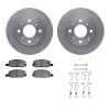 6312-59007 Brake Rotors with 3000-Series Ceramic Brake Pads Kit with Hardware, 1980-1982 Acura/Honda, Position: Front - image 1