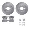 6312-59008 Brake Rotors with 3000-Series Ceramic Brake Pads Kit with Hardware, 1983-1987 Acura/Honda, Position: Front - image 1
