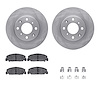 6312-59010 Brake Rotors with 3000-Series Ceramic Brake Pads Kit with Hardware, 1984-1985 Acura/Honda, Position: Front - image 1