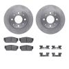6312-59014 Brake Rotors with 3000-Series Ceramic Brake Pads Kit with Hardware, 1983-1983 Acura/Honda, Position: Front - image 1