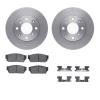 6312-59015 Brake Rotors with 3000-Series Ceramic Brake Pads Kit with Hardware, 1984-1987 Acura/Honda, Position: Front - image 1