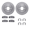 6312-59022 Brake Rotors with 3000-Series Ceramic Brake Pads Kit with Hardware, 1985-1989 Acura/Honda, Position: Front - image 1