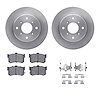 6312-59024 Brake Rotors with 3000-Series Ceramic Brake Pads Kit with Hardware, 1986-1988 Acura/Honda, Position: Rear - image 1