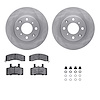 6312-59025 Brake Rotors with 3000-Series Ceramic Brake Pads Kit with Hardware, 1988-1990 Acura/Honda, Position: Front - image 1